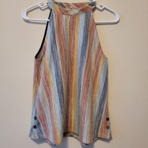 W5 Blouse Womens Small Multicolor Sleeveless Ladies Casual Formal Top Size S‎